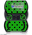 Criss Cross Green - Decal Style Skins (fits Sony PSPgo)