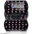 Pastel Butterflies Pink on Black - Decal Style Skins (fits Sony PSPgo)