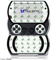 Pastel Butterflies Green on White - Decal Style Skins (fits Sony PSPgo)