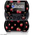 Strawberries on Black - Decal Style Skins (fits Sony PSPgo)