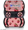 Strawberries on Pink - Decal Style Skins (fits Sony PSPgo)