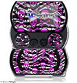 Zebra Pink Skulls - Decal Style Skins (fits Sony PSPgo)