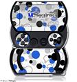 Lots of Dots Blue on White - Decal Style Skins (fits Sony PSPgo)