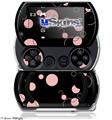 Lots of Dots Pink on Black - Decal Style Skins (fits Sony PSPgo)