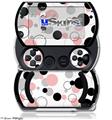Lots of Dots Pink on White - Decal Style Skins (fits Sony PSPgo)