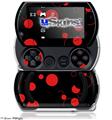 Lots of Dots Red on Black - Decal Style Skins (fits Sony PSPgo)