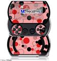 Lots of Dots Red on Pink - Decal Style Skins (fits Sony PSPgo)