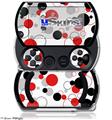 Lots of Dots Red on White - Decal Style Skins (fits Sony PSPgo)