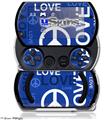 Love and Peace Blue - Decal Style Skins (fits Sony PSPgo)