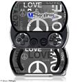Love and Peace Gray - Decal Style Skins (fits Sony PSPgo)