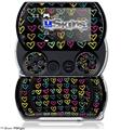 Kearas Hearts Black - Decal Style Skins (fits Sony PSPgo)