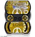 Love and Peace Yellow - Decal Style Skins (fits Sony PSPgo)