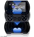 Glass Heart Grunge Blue - Decal Style Skins (fits Sony PSPgo)