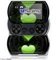 Glass Heart Grunge Green - Decal Style Skins (fits Sony PSPgo)