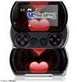 Glass Heart Grunge Red - Decal Style Skins (fits Sony PSPgo)
