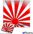 Decal Skin compatible with Sony PS3 Slim Rising Sun Japanese Red