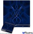 Decal Skin compatible with Sony PS3 Slim Abstract 01 Blue