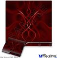 Decal Skin compatible with Sony PS3 Slim Abstract 01 Red