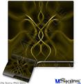 Decal Skin compatible with Sony PS3 Slim Abstract 01 Yellow
