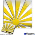 Decal Skin compatible with Sony PS3 Slim Rising Sun Japanese Yellow