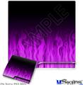 Decal Skin compatible with Sony PS3 Slim Fire Flames Purple