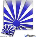 Decal Skin compatible with Sony PS3 Slim Rising Sun Japanese Blue
