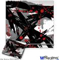 Decal Skin compatible with Sony PS3 Slim Abstract 02 Red
