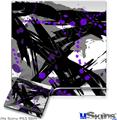 Decal Skin compatible with Sony PS3 Slim Abstract 02 Purple