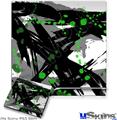 Decal Skin compatible with Sony PS3 Slim Abstract 02 Green