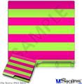 Decal Skin compatible with Sony PS3 Slim Psycho Stripes Neon Green and Hot Pink