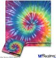Decal Skin compatible with Sony PS3 Slim Tie Dye Swirl 104