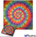 Decal Skin compatible with Sony PS3 Slim Tie Dye Swirl 107