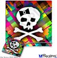 Decal Skin compatible with Sony PS3 Slim Rainbow Plaid Skull