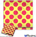 Decal Skin compatible with Sony PS3 Slim Kearas Polka Dots Pink And Yellow