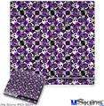 Decal Skin compatible with Sony PS3 Slim Splatter Girly Skull Purple