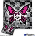 Decal Skin compatible with Sony PS3 Slim Skull Butterfly
