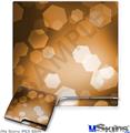 Decal Skin compatible with Sony PS3 Slim Bokeh Hex Orange