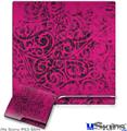 Decal Skin compatible with Sony PS3 Slim Folder Doodles Fuchsia