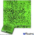 Decal Skin compatible with Sony PS3 Slim Folder Doodles Neon Green