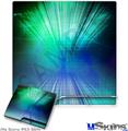 Decal Skin compatible with Sony PS3 Slim Bent Light Seafoam Greenish