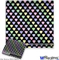 Decal Skin compatible with Sony PS3 Slim Pastel Hearts on Black