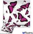 Decal Skin compatible with Sony PS3 Slim Butterflies Purple