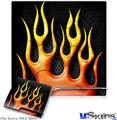 Decal Skin compatible with Sony PS3 Slim Metal Flames
