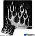 Decal Skin compatible with Sony PS3 Slim Metal Flames Chrome