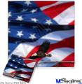 Decal Skin compatible with Sony PS3 Slim American USA Flag (Ole Glory) Bald Eagle