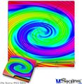 Decal Skin compatible with Sony PS3 Slim Rainbow Swirl