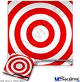 Decal Skin compatible with Sony PS3 Slim Bullseye Red and White