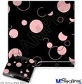Decal Skin compatible with Sony PS3 Slim Lots of Dots Pink on Black