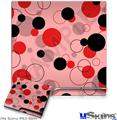 Decal Skin compatible with Sony PS3 Slim Lots of Dots Red on Pink