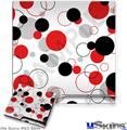 Decal Skin compatible with Sony PS3 Slim Lots of Dots Red on White